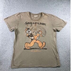 BOB Graphic T-Shirt 2XL Popeye Sock-A-Bye Baby Distressed Made in Italy Fit XL